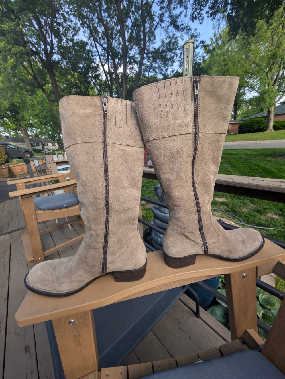 Suede Boots Tall Boots Riding Boots Size 9 - Picture 5 of 12